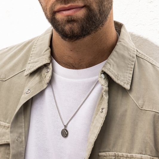 שרשרת קמע לגבר - אריה