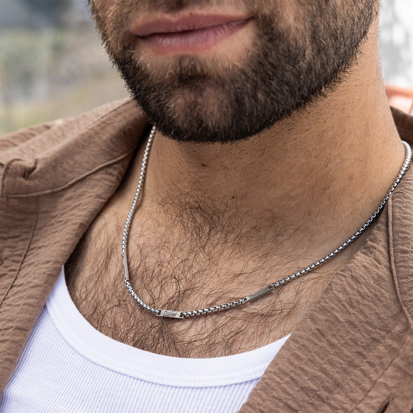 שרשרת חריטה לגבר - לאו כסף