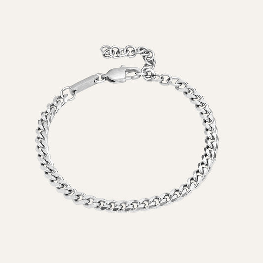 סט צמיד ושרשרת - ליאון כסף