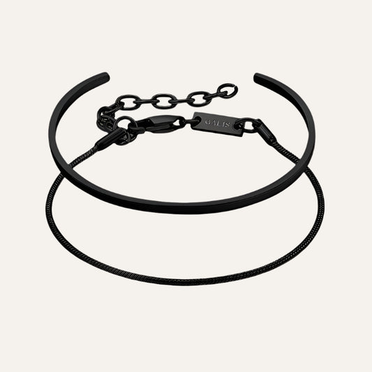 סט צמידים לגבר – לירון שחור