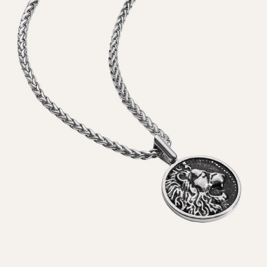 שרשרת קמע לגבר - אריה