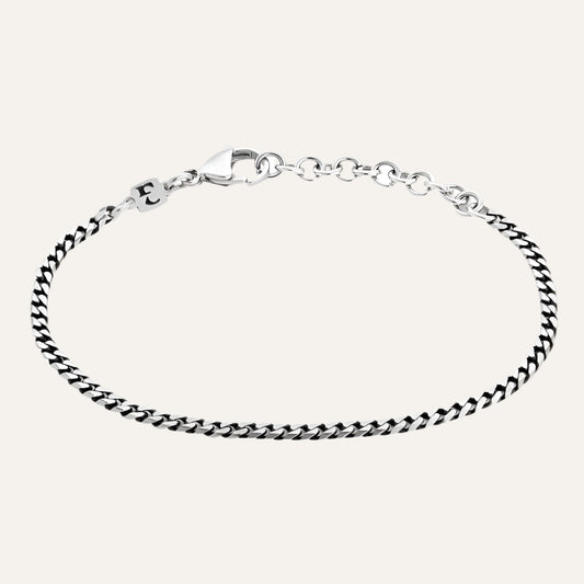 צמיד לגבר - ליאל כסף מושחר