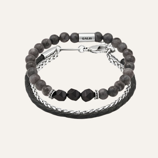 סט צמידים לגבר - סט כריסטיאן