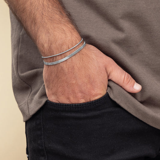 סט צמידים - ליאו כסף