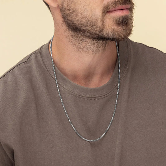 שרשרת לגבר - שרשרת ברונו כסף