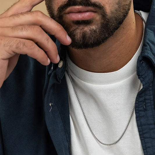 שרשרת לגבר - שרשרת ברונו כסף