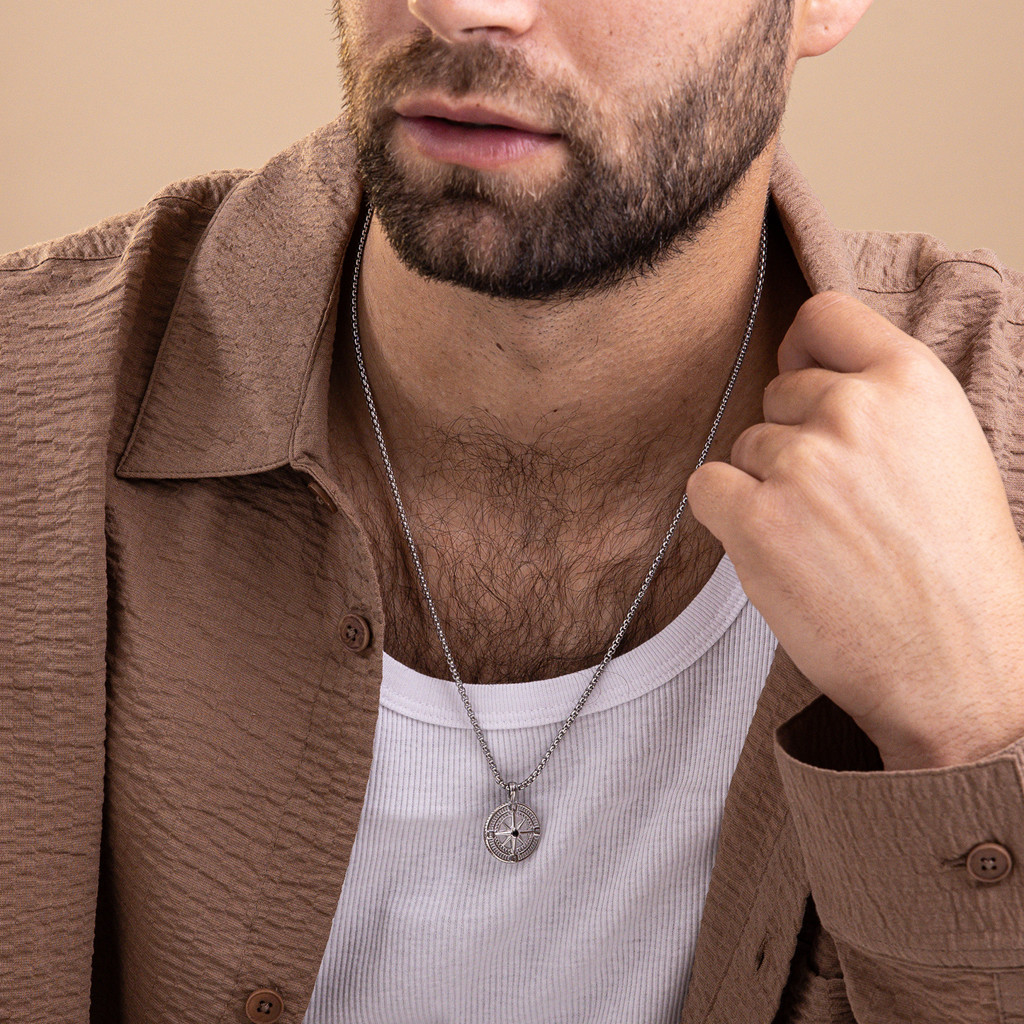 שרשרת חריטה לגבר - עידו כסף