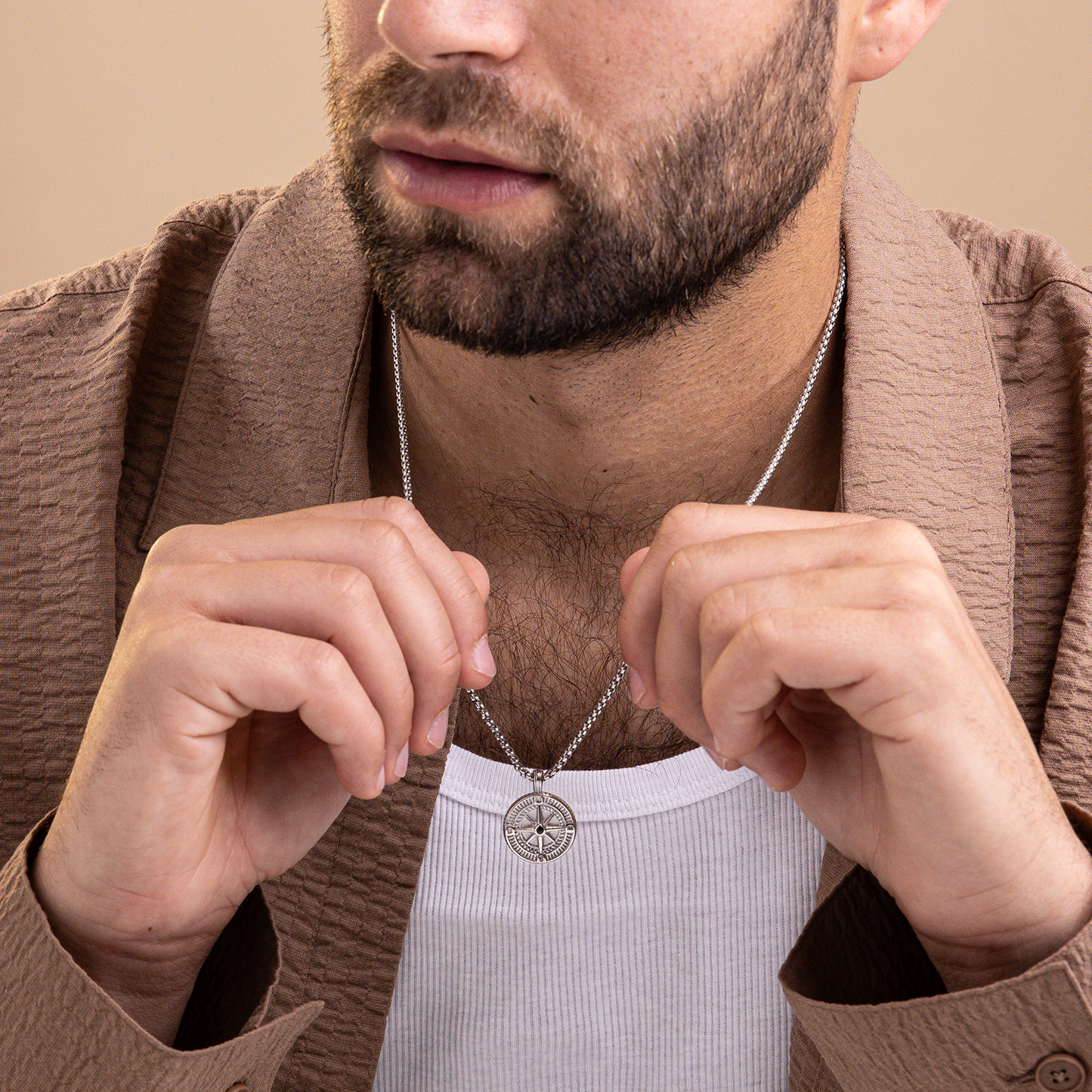 שרשרת חריטה לגבר - עידו כסף