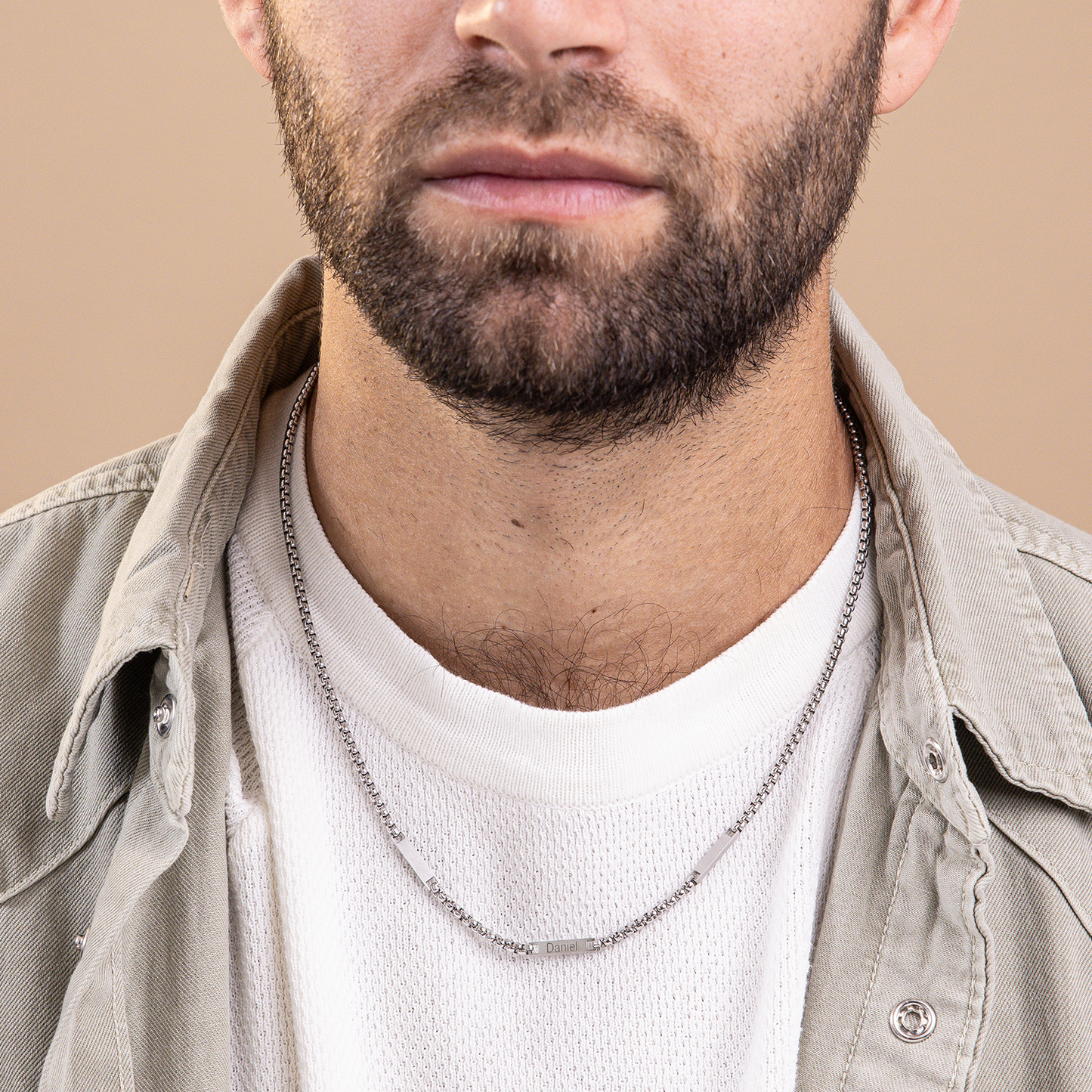 שרשרת חריטה לגבר - לאו כסף