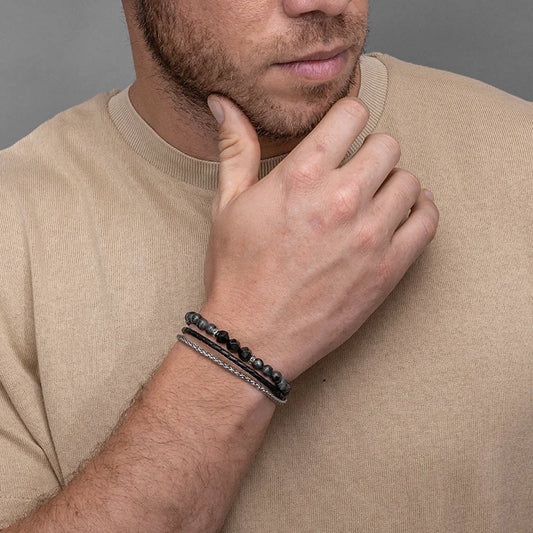 סט צמידים לגבר - סט כריסטיאן