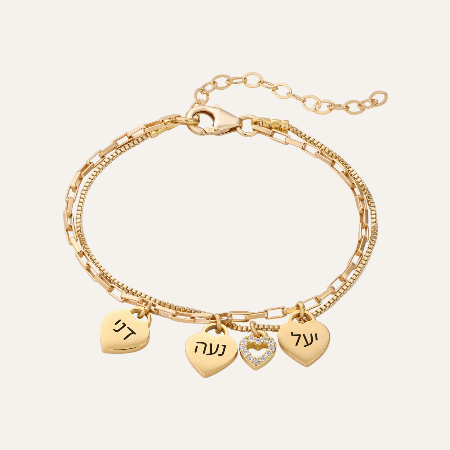 צמיד חריטה לאמא עם שמות הילדים - נדיה זהב